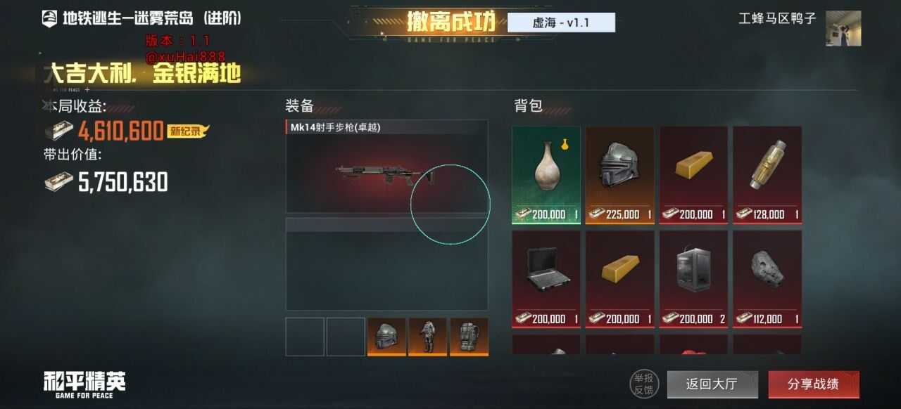 和平精英虚海容器直装1.1公益